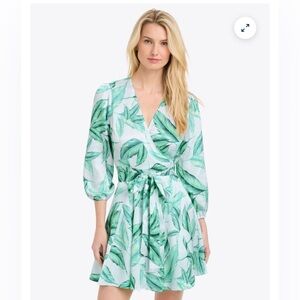 Jordan Long-Sleeve Wrap Dress in
Hammered Satin NWT - Size 2